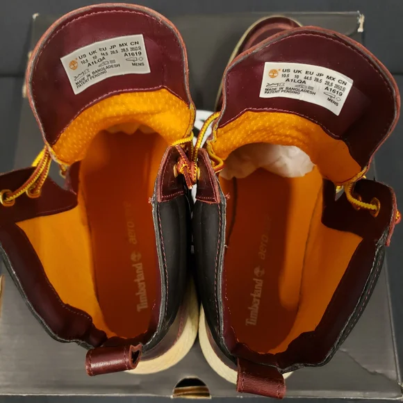 Timberland Men's FlyRoam Burgundy SneakerBoot Sz 10.5US - Picture 2 of 3